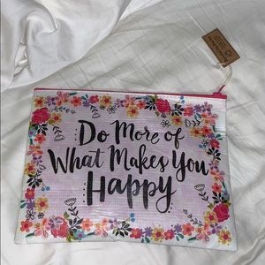 Do what makes you happy Recycled Zip Pouch